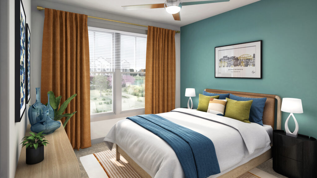 One Bedroom Apartment with bed and window